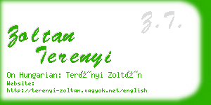 zoltan terenyi business card